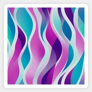 Elegant Sharp and Wavy Structure - Abstract Geometric Pattern Sticker